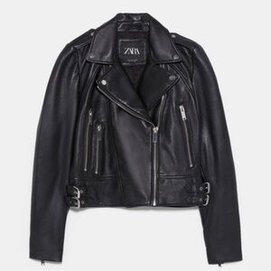 Zara Black Leather Jacket